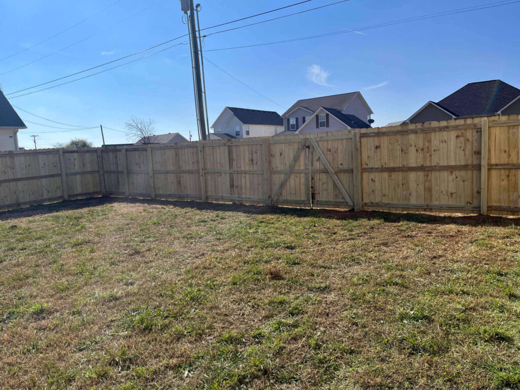 wood fence installation in burns tn