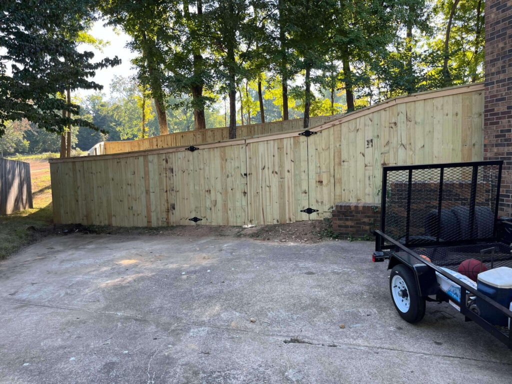 wood fence installation in pegram tn