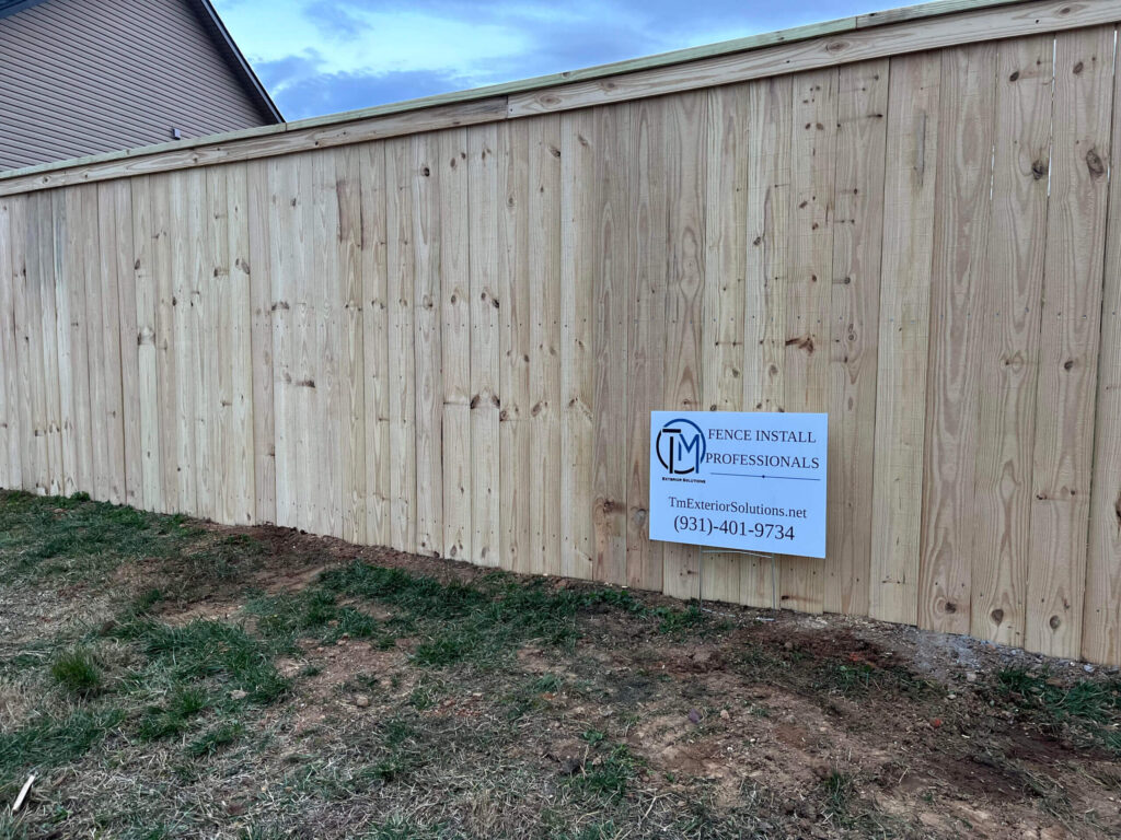 wood fence installation in white house tn